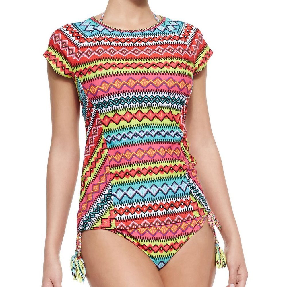 Nanette Lepore Bayamo Rashguard Top M & Bottom L